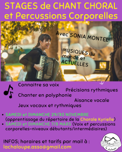 Stages chant choral2025-2026