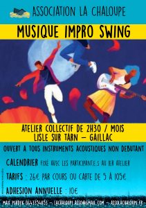 affiche rentrée impro swing chaloupe 2025